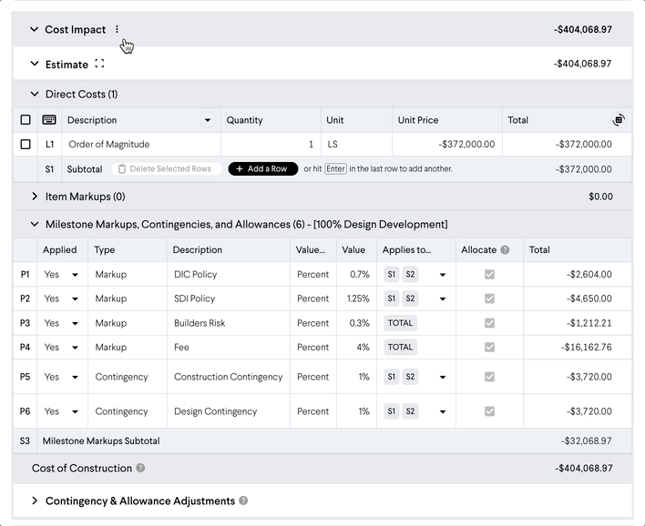 Inherited Markup Settings screenshot 3